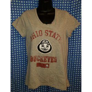 Ohio State Buckeyes Gray Pre-Faded Brutus V-Neck T-Shirt - Juniors XL (15/17)